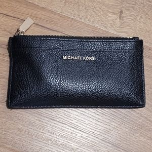 Michael Kors Large Black Pebbled Leather Wallet
